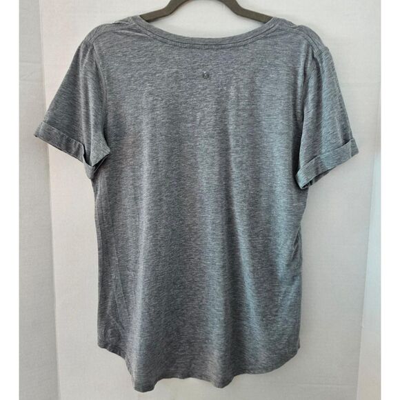 Lululemon B.F.T. Boyfriend Tee | V-Neck T-Shirt Women’s Sz 10 Gray Discontinued - Picture 6 of 6